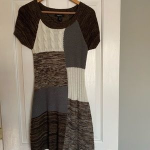 Style & Co patchwork sweater dress